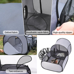 Portable Pet Playpen & Cat Tunnel for Indoor & Outdoor Use