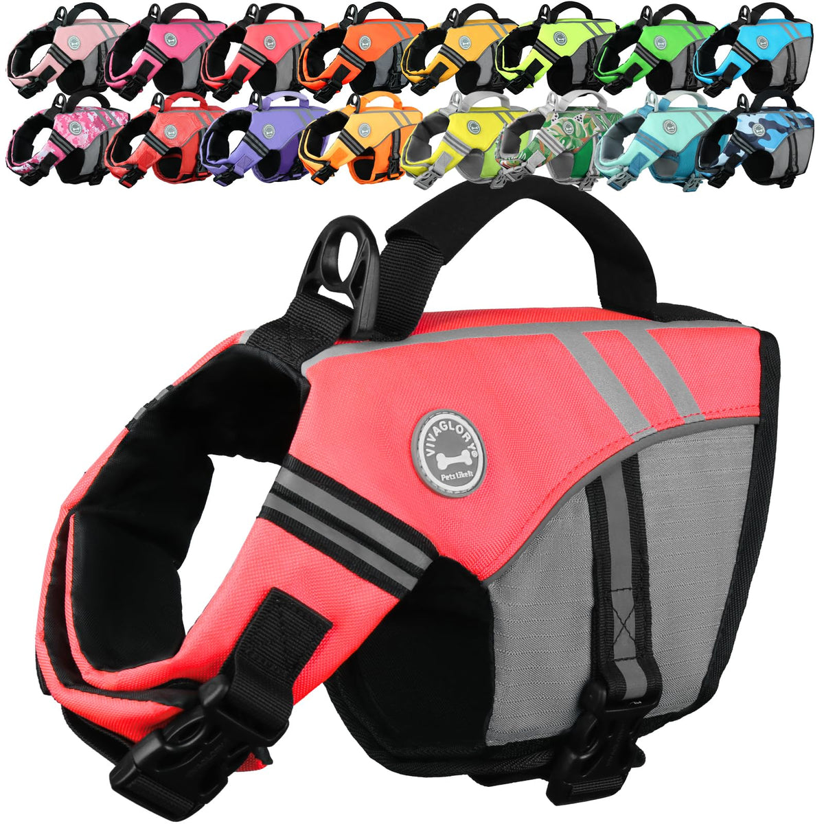 Sports-Style Dog Life Vest for Swimming & Water Safety