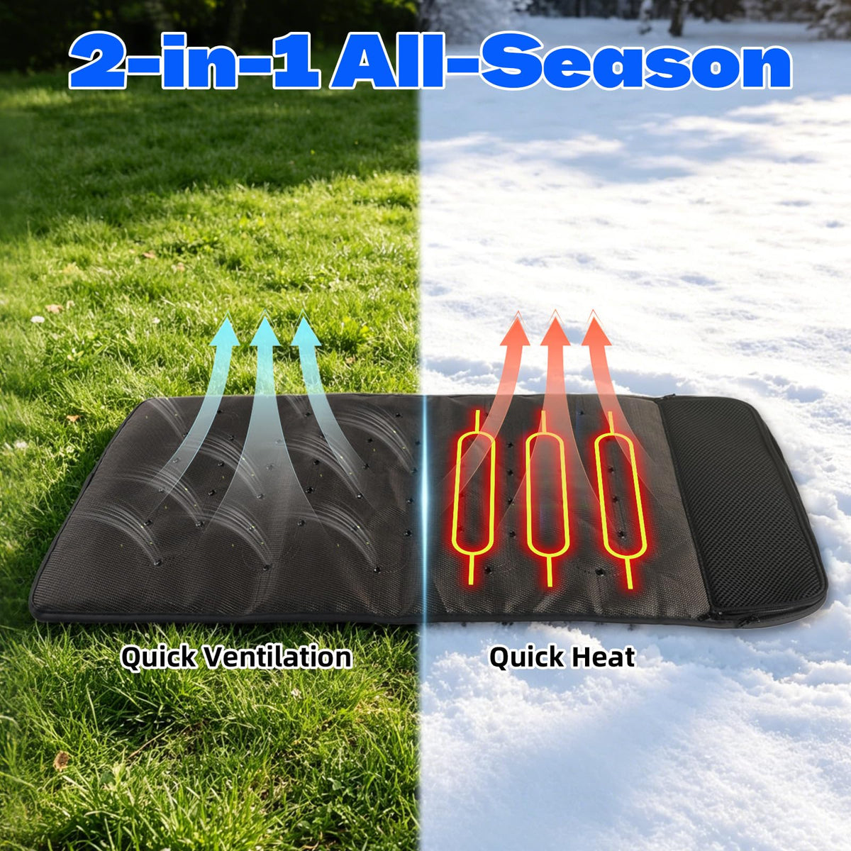 3-Level Electric Pet Heating & Cooling Mat with Ventilation Fan
