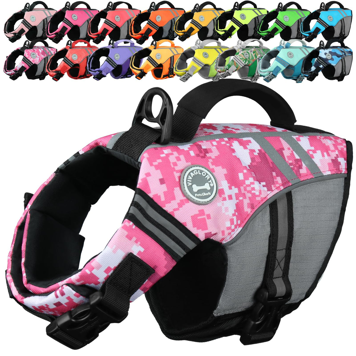 Sports-Style Dog Life Vest for Swimming & Water Safety