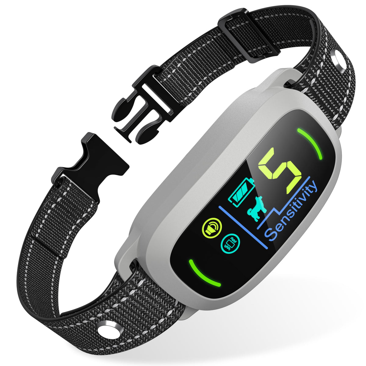 Rechargeable Smart Dog Bark Collar with Adjustable Sensitivity & Vibration