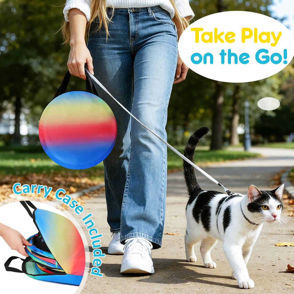 Portable Outdoor Cat Playpen with Tent, Cube & Tunnel Enclosure