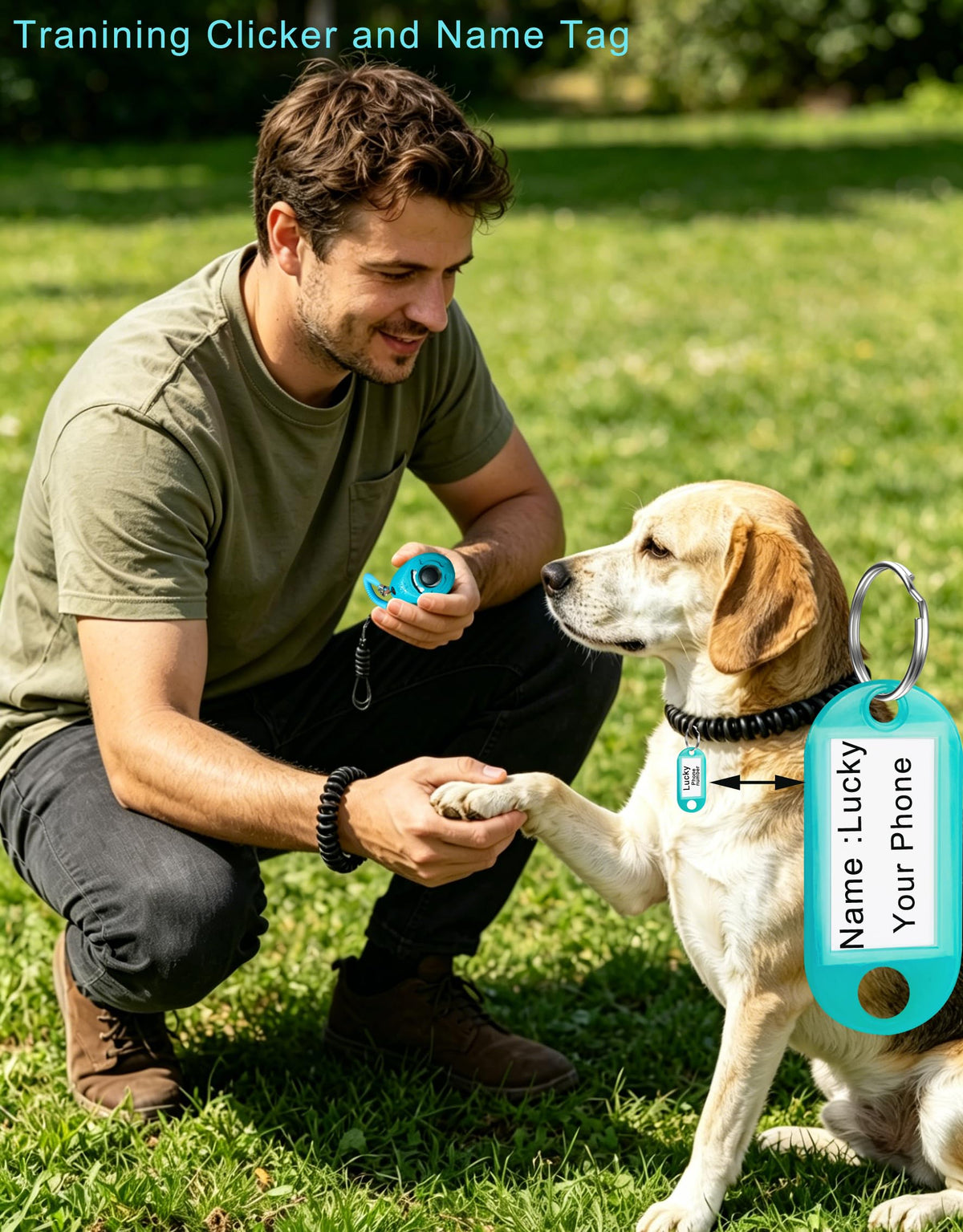 Dog Training Clicker with Wrist Strap & Keyring for Pets