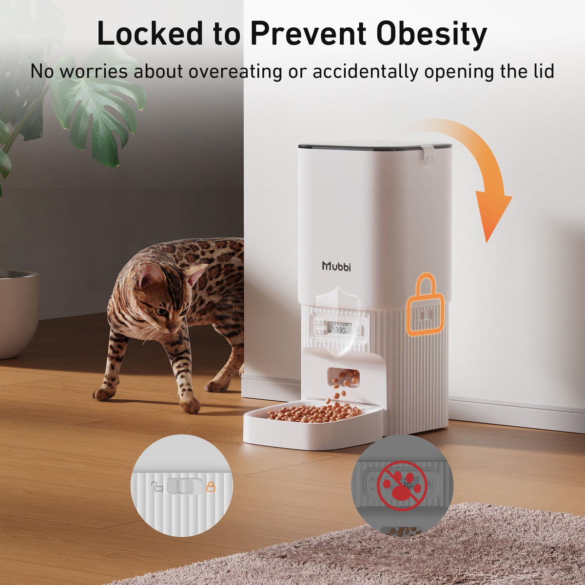 7L Automatic Pet Feeder with Desiccant Bag & Dual Power Supply