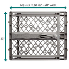 Portable Expandable Pressure-Mounted Pet Gate for Doorways