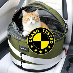Crash-Tested Portable Small Dog Car Seat for Safe Travel