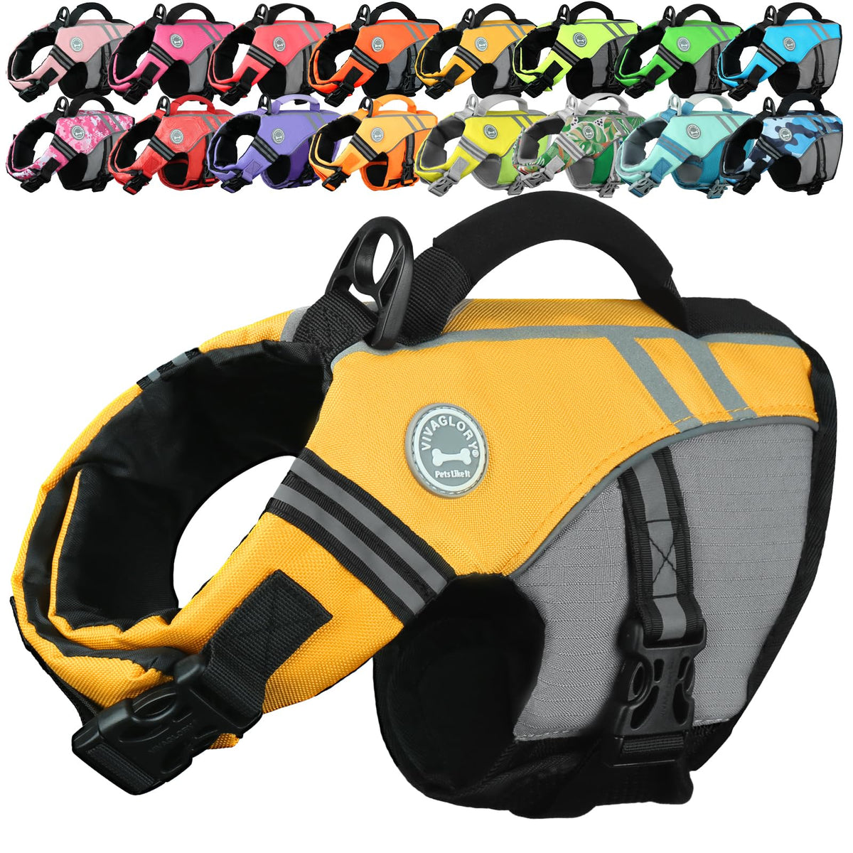 Sports-Style Dog Life Vest for Swimming & Water Safety
