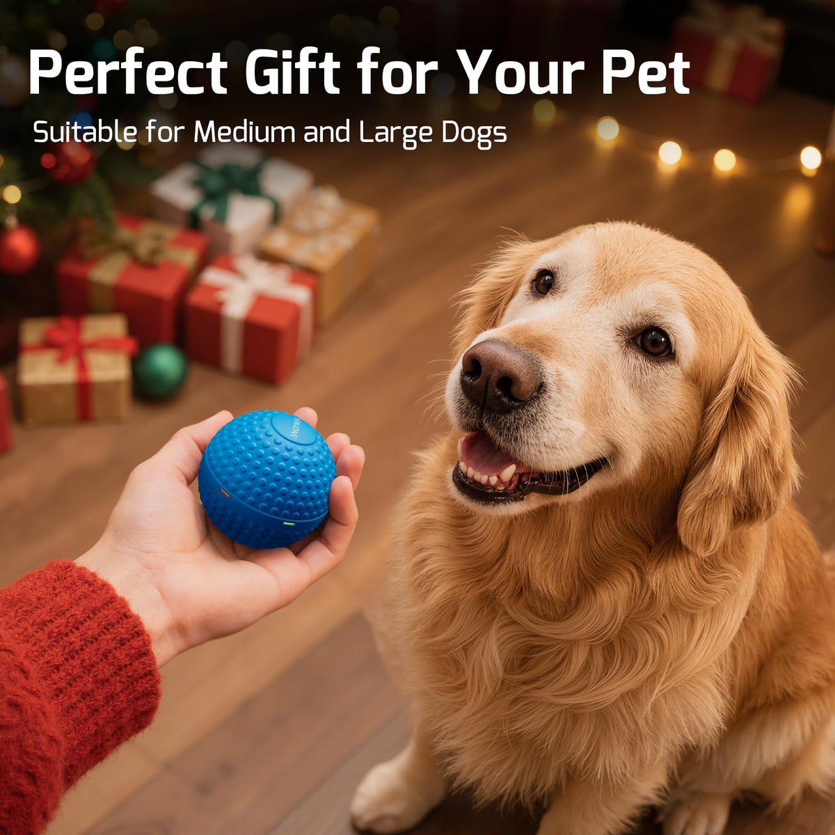 Interactive Automatic Dog Ball Toy, IPX7 Waterproof & Rechargeable