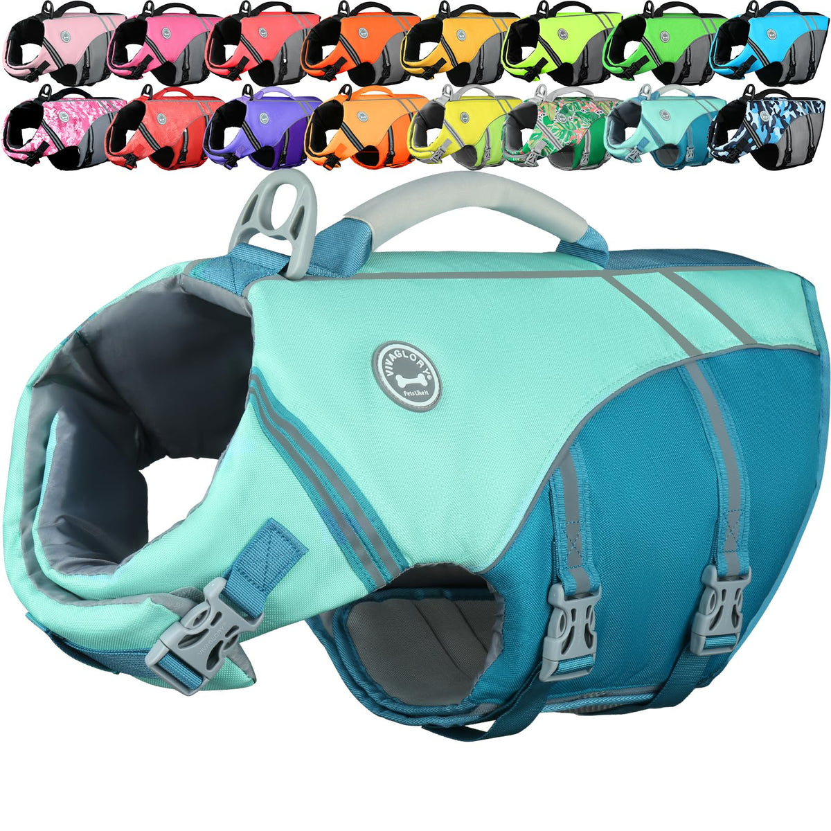 Sports-Style Dog Life Vest for Swimming & Water Safety