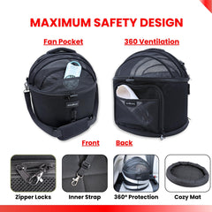 Crash-Tested Portable Small Dog Car Seat for Safe Travel