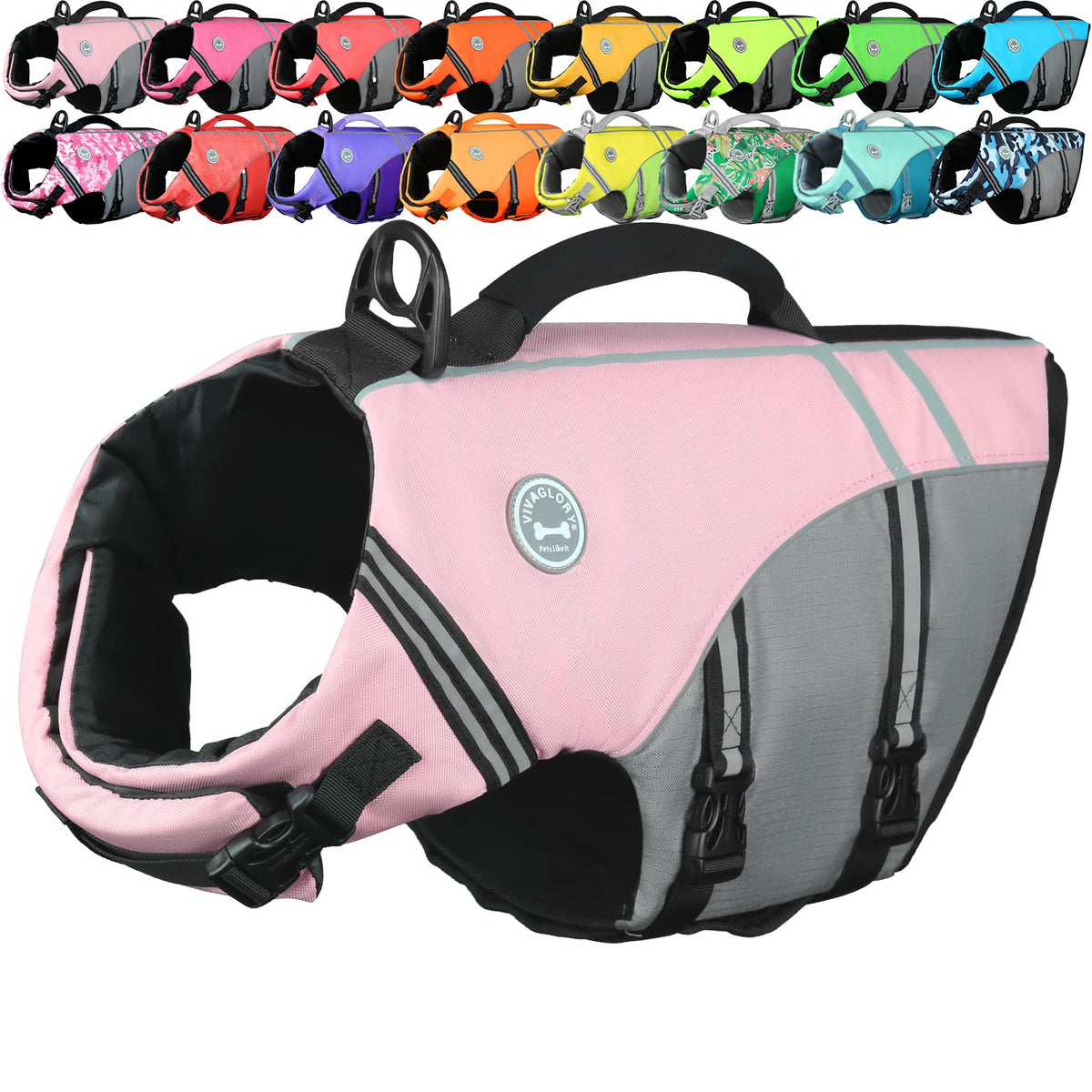 Sports-Style Dog Life Vest for Swimming & Water Safety