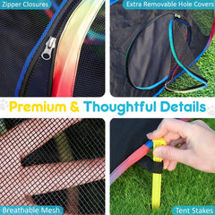 Portable Outdoor Cat Playpen with Tent, Cube & Tunnel Enclosure
