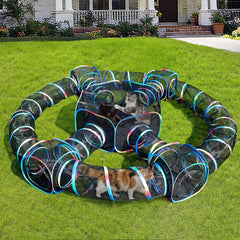 Portable Outdoor Cat Playpen with Tent, Cube & Tunnel Enclosure